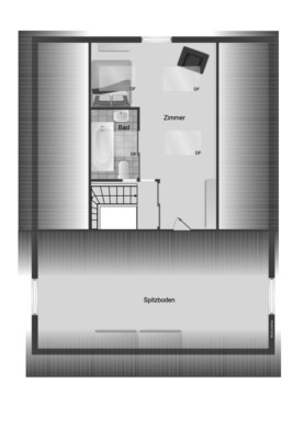 Grundriss 2 - Etwas Besonderes mit eigenem Charakter – Maisonette-Wohnung mit sehr großem Garten